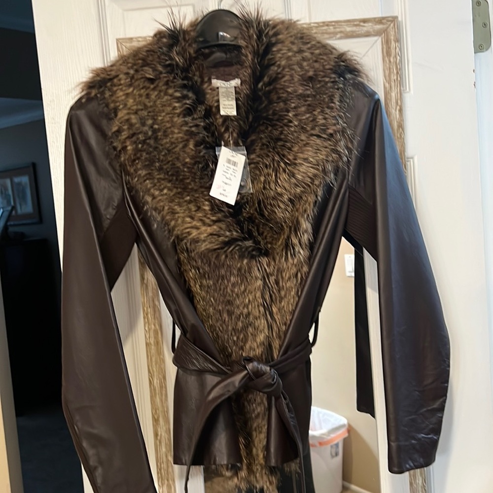 leather and fur jacket